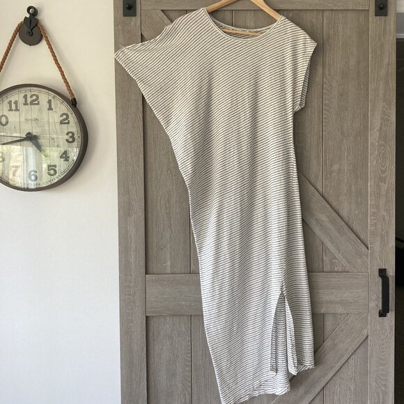 ZARA, Summer Cotton Dress, M/L, white with black stripes - Picture 6 of 10